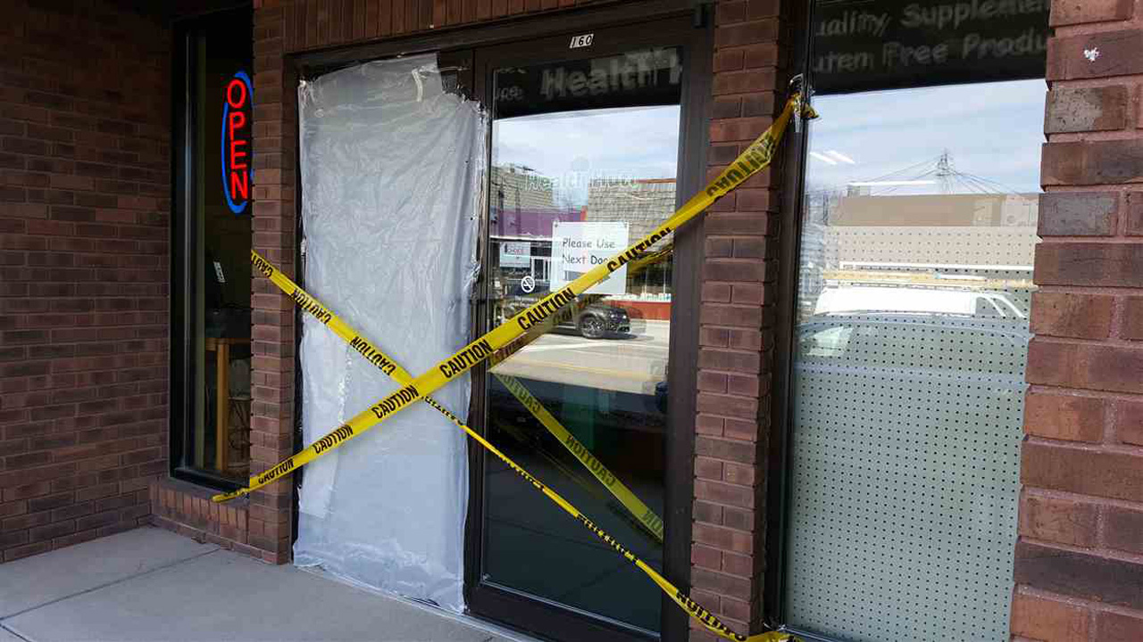 BB shot from vehicle shatters Health Hutt door in Grand Haven